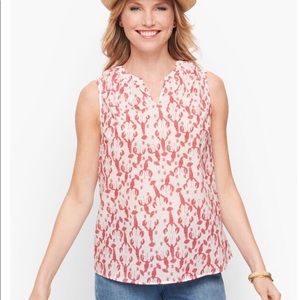 Talbots lobster print cotton shirt
